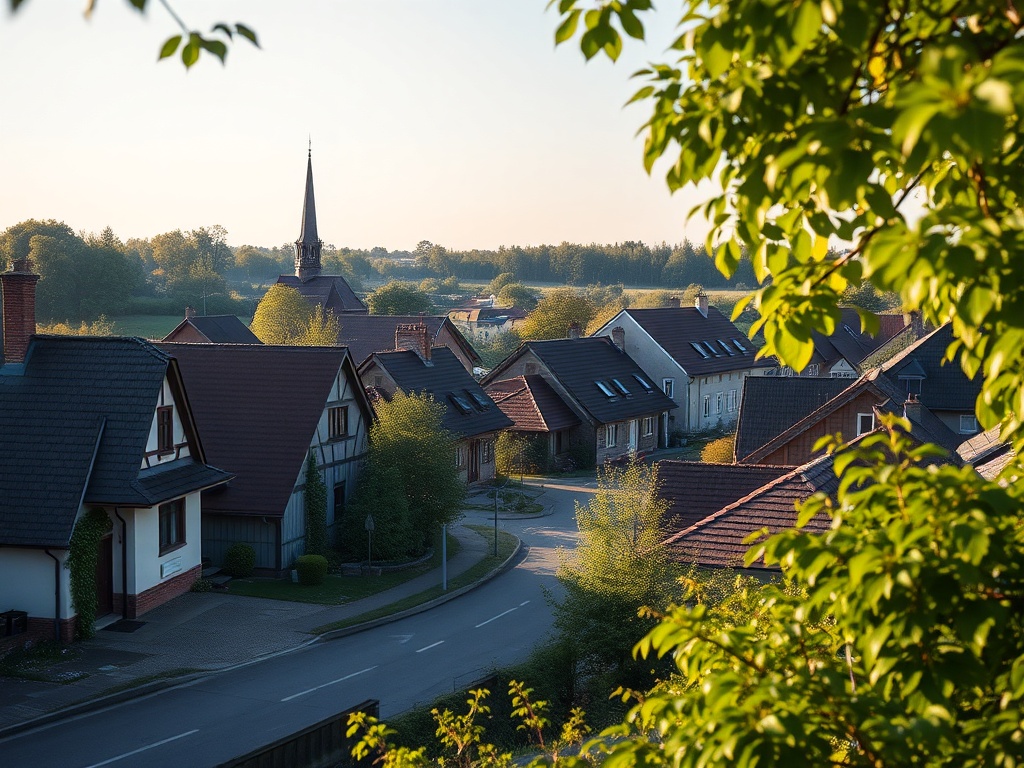 Bocian biały z czarnymi skrzydłami stojący na gnieździe na dachu domu w Dynowie