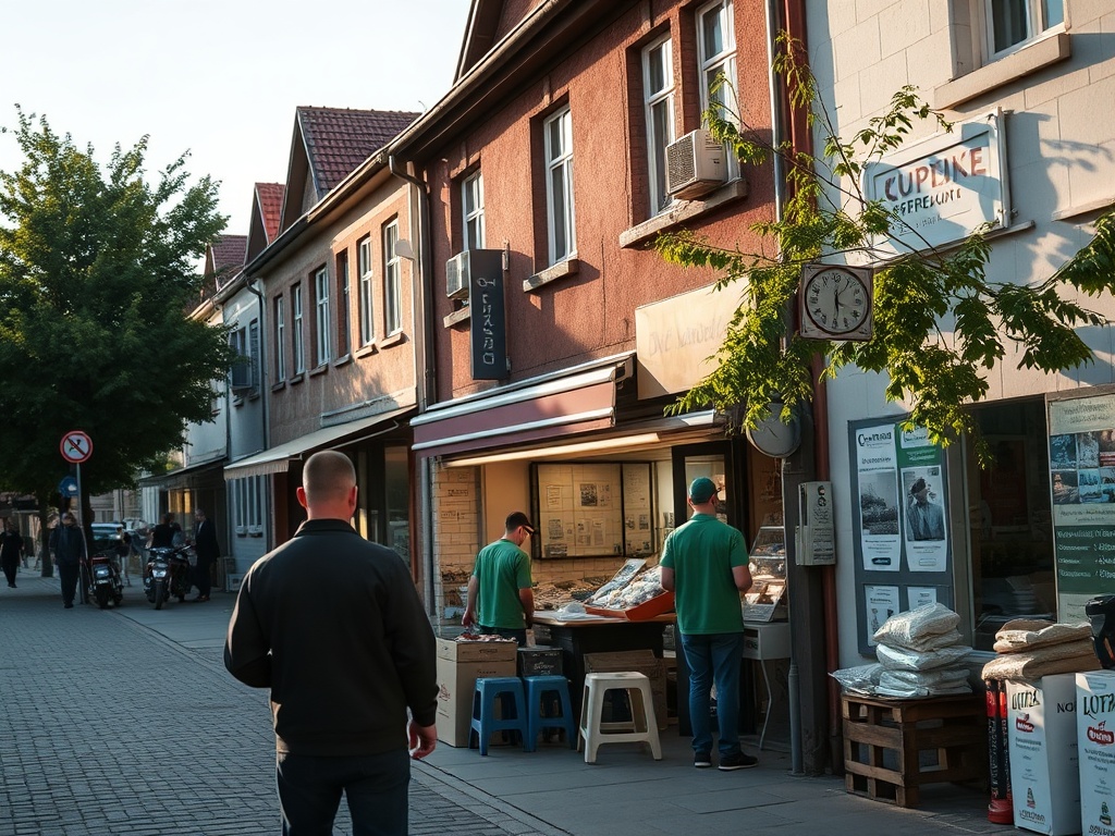Mapa Dynowa z zaznaczonymi terenami inwestycji finansowanych z Funduszy Europejskich